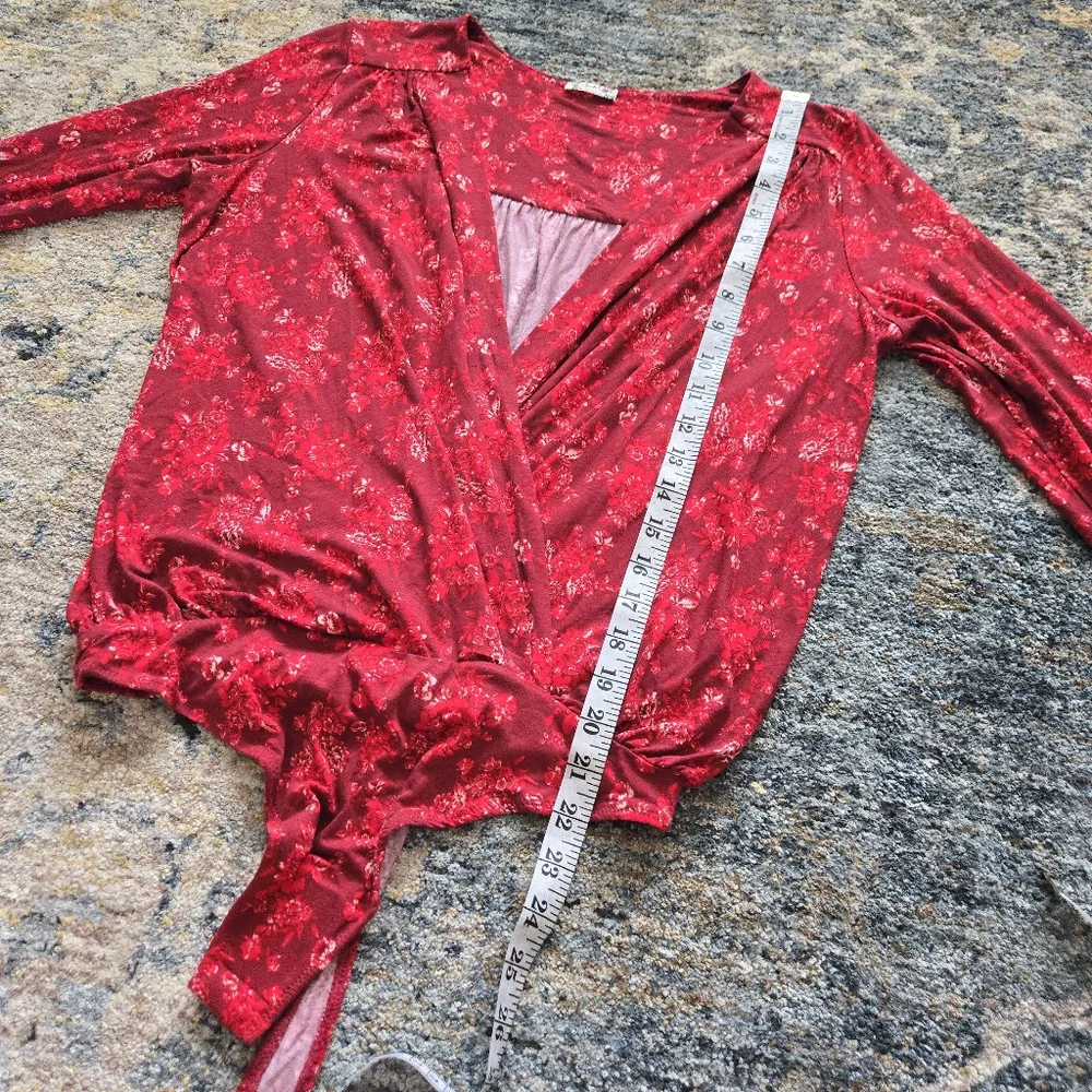 NWOT Free People Printed Turnt Bodysuit - Picture 7 of 11